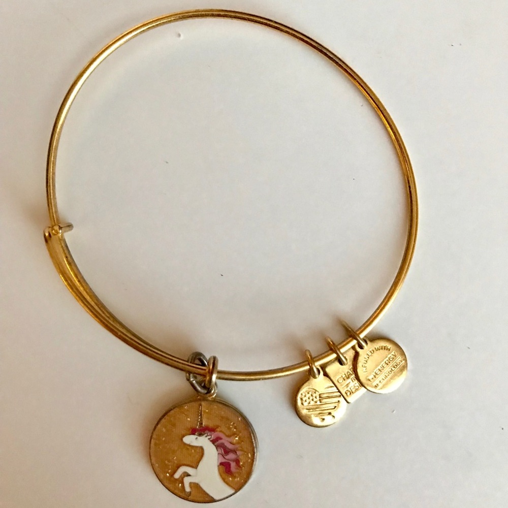 Alex and Ani unicorn charm bangle bracelet